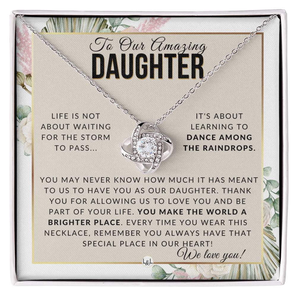 Gift For Our Daughter - Dance In The Rain - Meaningful Gift For Her Birthday, Christmas or For Graduation - Liliana and Liam