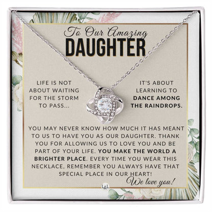 Gift For Our Daughter - Dance In The Rain - Meaningful Gift For Her Birthday, Christmas or For Graduation - Liliana and Liam