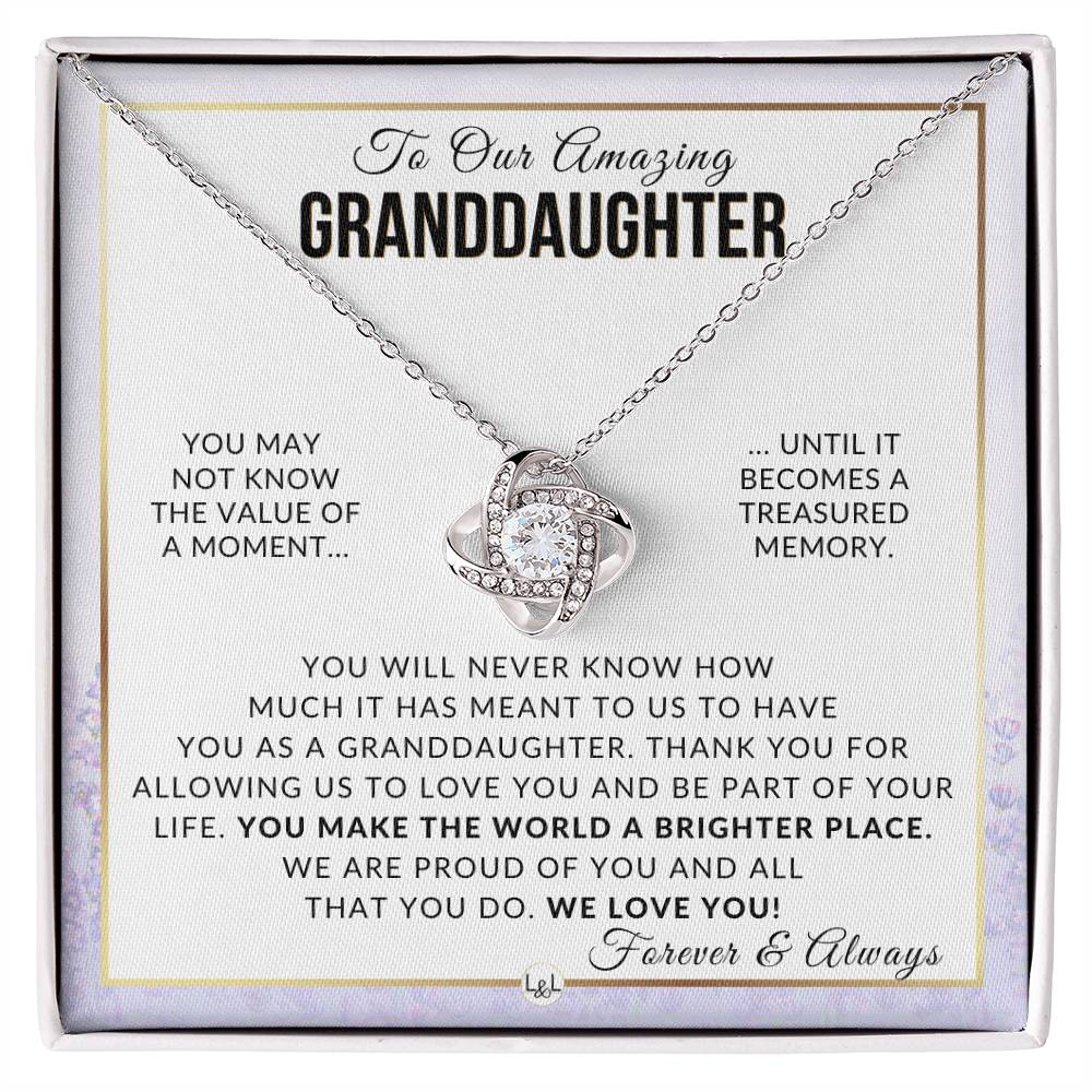 Gift For Our Granddaughter - Proud Of You - Meaningful Granddaughter Gift For Her Birthday, Christmas or For Graduation - Liliana and Liam