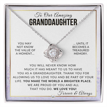 Gift For Our Granddaughter - Proud Of You - Meaningful Granddaughter Gift For Her Birthday, Christmas or For Graduation - Liliana and Liam