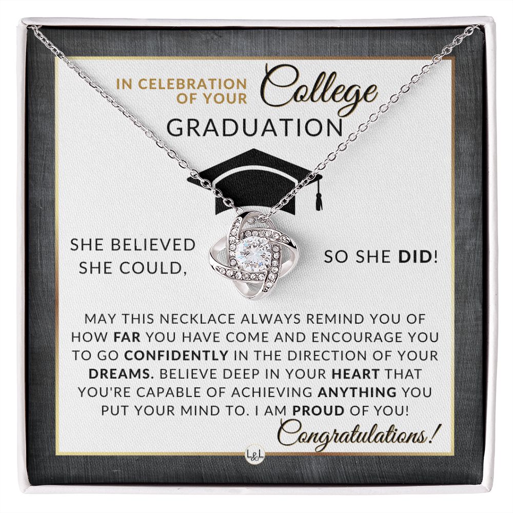 College Graduation Gift For Her - Meaningful Milestone Necklace - 2024 College Graduation Gift For Her