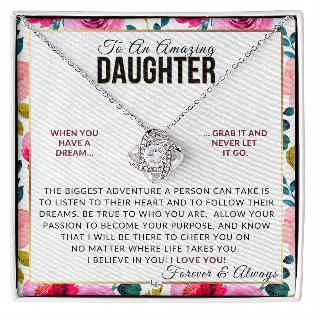 Daughter Gift - Follow Your Dreams - Meaningful Gift For Her Birthday, Christmas or For Graduation - Liliana and Liam