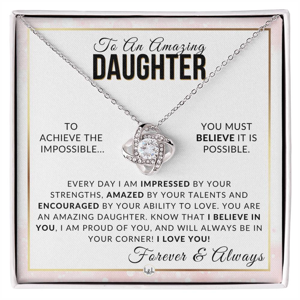 Daughter Gift - I Believe In You - Meaningful Gift For Her Birthday, Christmas or For Graduation - Liliana and Liam