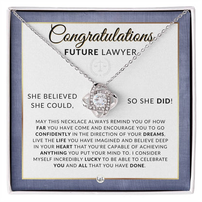 Law School Acceptance Gift - Graduation Gift Idea For Future Lawyer - Liliana and Liam