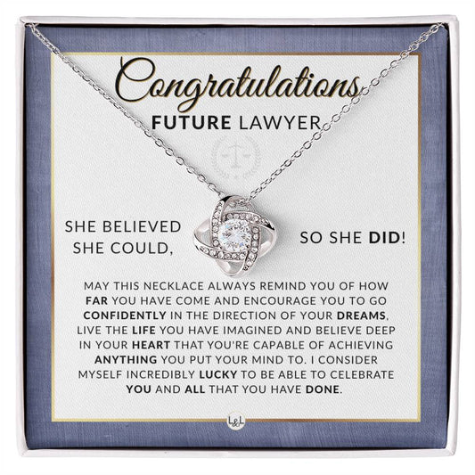 Law School Acceptance Gift - Graduation Gift Idea For Future Lawyer - Liliana and Liam