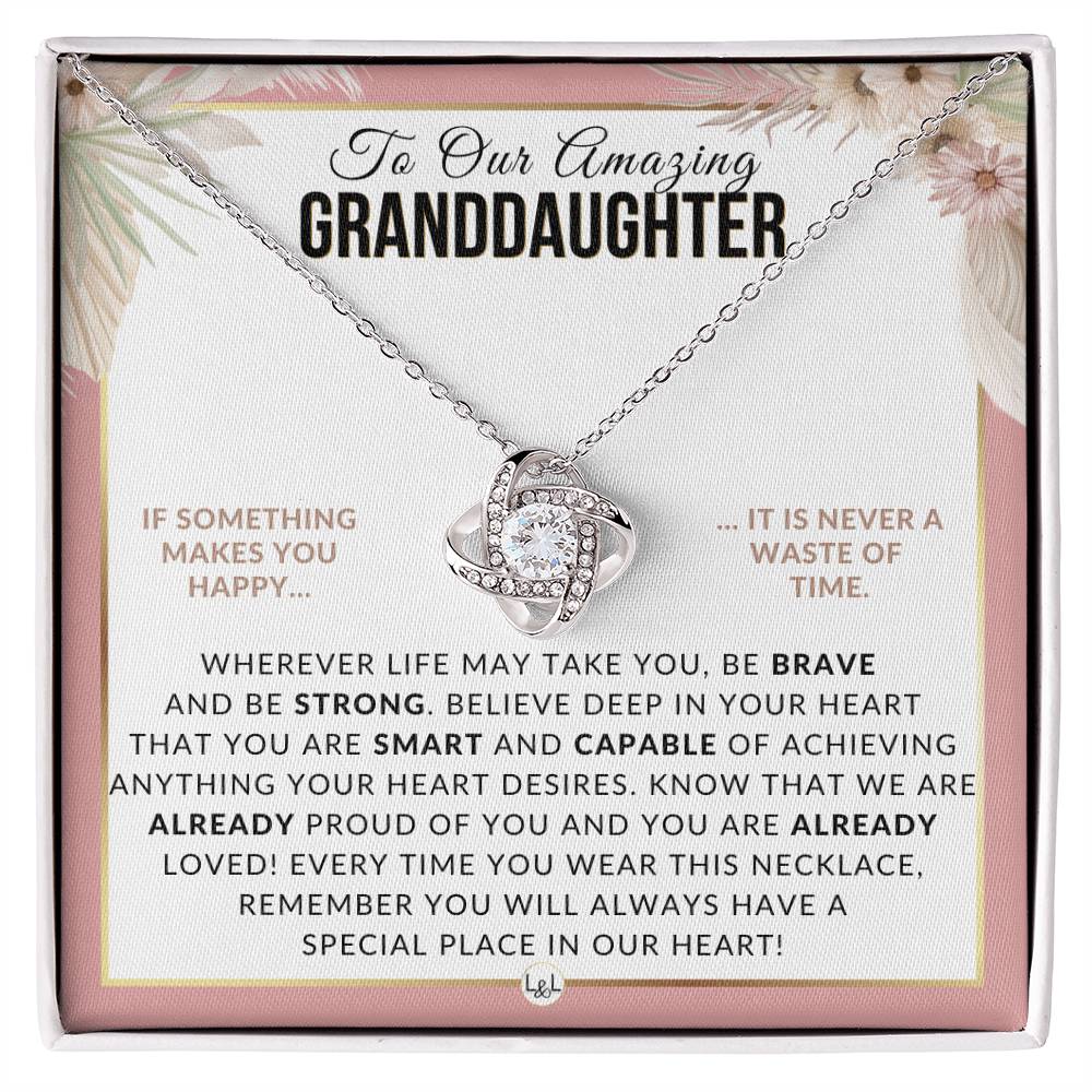 Gift For Our Granddaughter - Special Place In My Heart - Meaningful Granddaughter Gift For Her Birthday, Christmas or For Graduation - Liliana and Liam