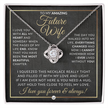 Best Gift For Future Wife - Pendant Necklace - Sentimental and Romantic Christmas Gift, Valentine's Day, Birthday or Anniversary Present - Liliana and Liam