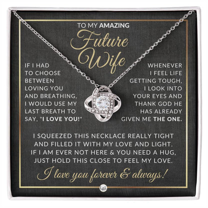 Romantic Gift For Future Wife - Pendant Necklace - Sentimental and Romantic Christmas Gift, Valentine's Day, Birthday or Anniversary Present - Liliana and Liam