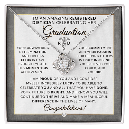 Registered Dietitian: Necklace to Celebrate - Graduation Gift For Her - Liliana and Liam