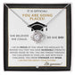 Master's Degree Grad Gift For Her - Beautiful Necklace + Heartfelt Graduation Message - Masters Program Graduation - Liliana and Liam