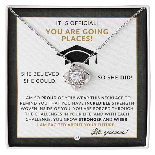 Master's Degree Grad Gift For Her - Beautiful Necklace + Heartfelt Graduation Message - Masters Program Graduation