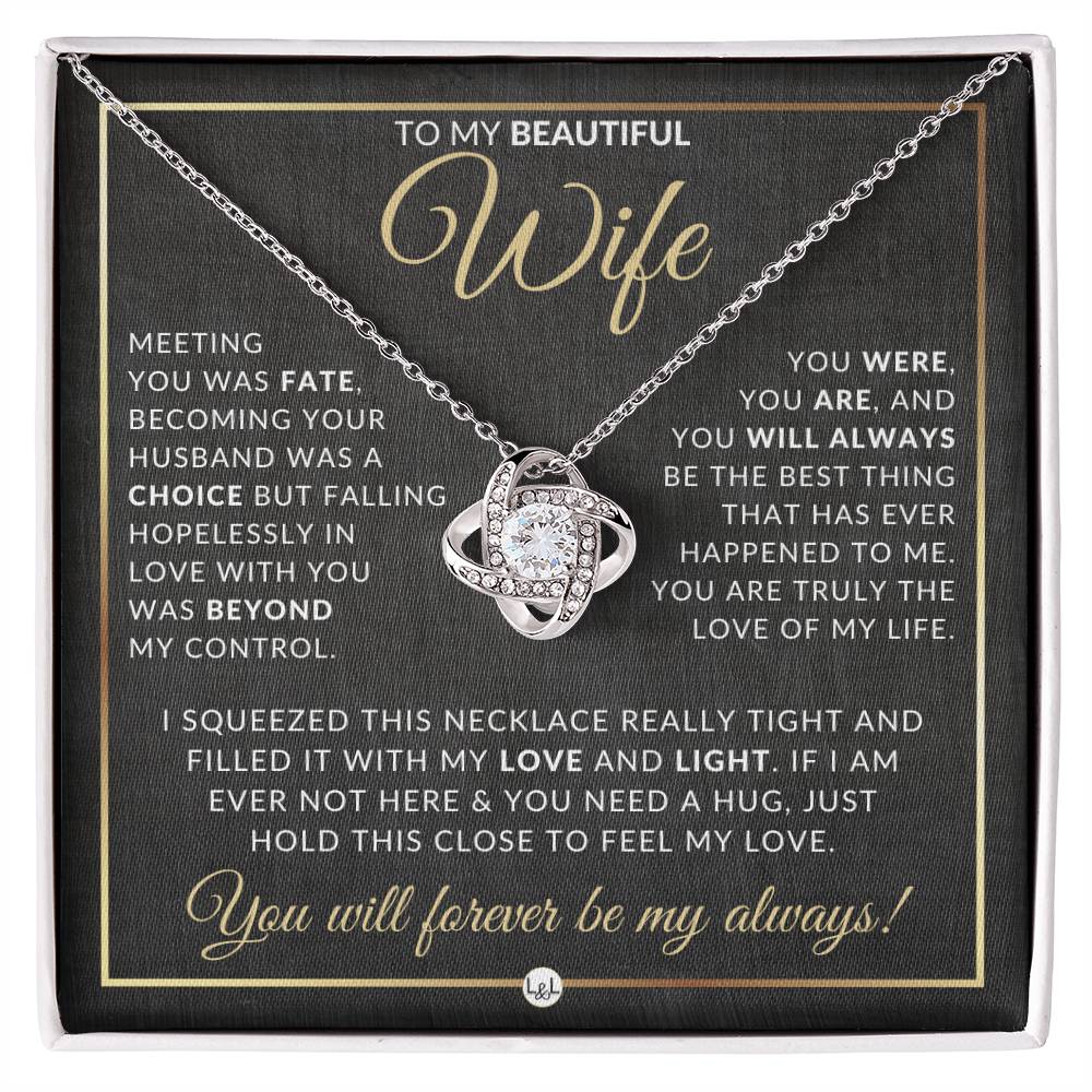 Heartfelt Gift For Wife - Pendant Necklace - Sentimental and Romantic Christmas Gift, Valentine's Day, Birthday or Anniversary Present