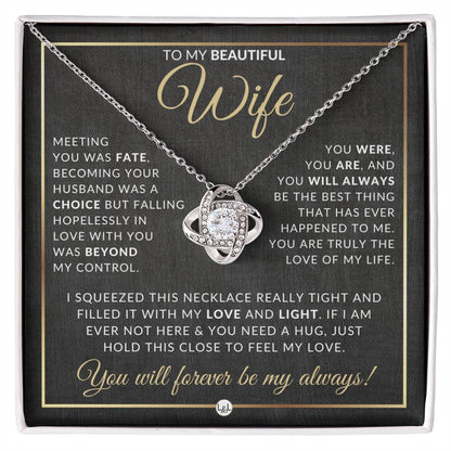 Heartfelt Gift For Wife - Pendant Necklace - Sentimental and Romantic Christmas Gift, Valentine's Day, Birthday or Anniversary Present - Liliana and Liam