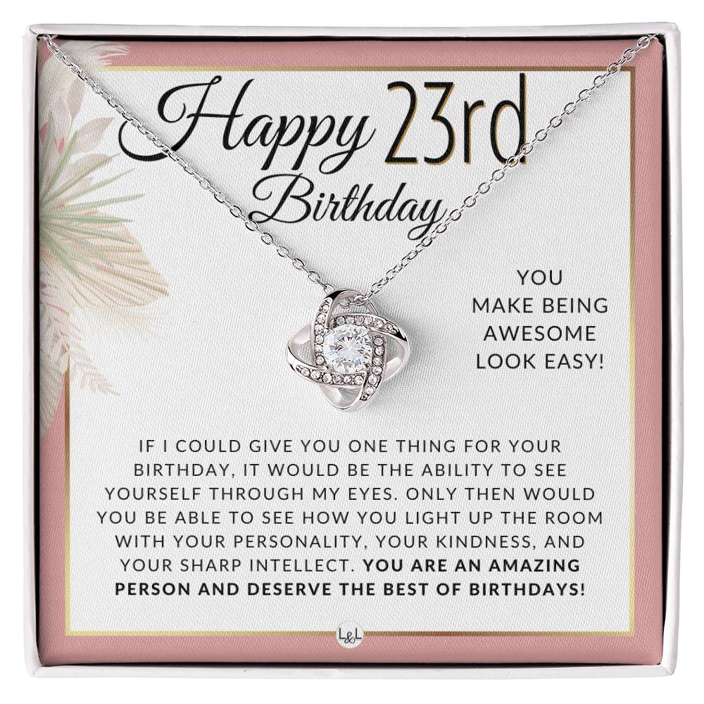 23rd Birthday Gift For Her - Necklace For 23 Year Old Birthday - Woman's Birthday Jewelry - Pendant Necklace For Her - Liliana and Liam