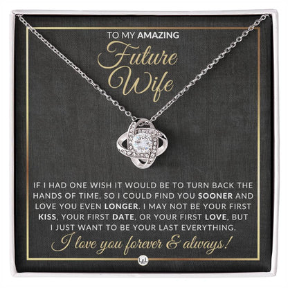 Special Gift For Future Wife - Pendant Necklace - Sentimental and Romantic Christmas Gift, Valentine's Day, Birthday or Anniversary Present - Liliana and Liam