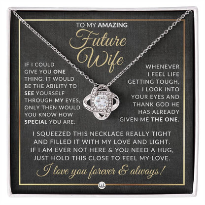 Gift Idea For Future Wife Who Has Everything - Pendant Necklace - Sentimental and Romantic Christmas Gift, Valentine's Day, Birthday or Anniversary Present - Liliana and Liam