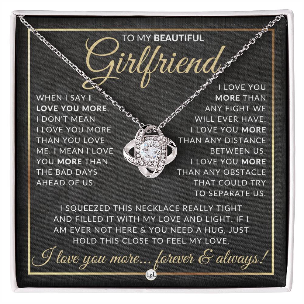 Surprise Gift Idea For Girlfriend - Necklace + Sentimental Message - Romantic Christmas Gift, Valentine's Day, Birthday or Anniversary Present - Liliana and Liam