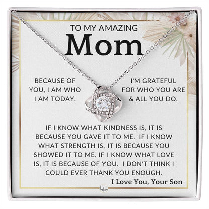 Gift for Mom, From Son - All You Do - To Mother, From Son - Beautiful Women's Pendant + Sentimental Message - Great For Mother's Day, Christmas or Your Mom's Birthday - Liliana and Liam