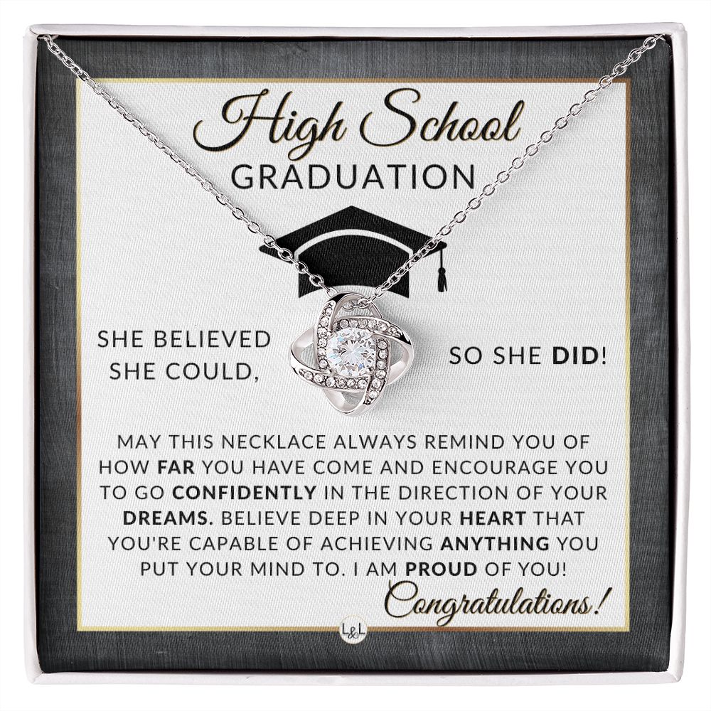 High School Graduation Gift For Her - Meaningful Milestone Necklace - 2024 Graduation Gift For Her