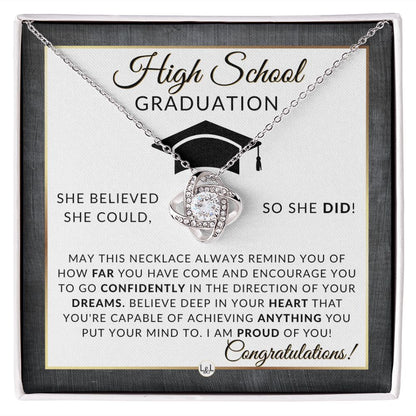 High School Graduation Gift For Her - Meaningful Milestone Necklace - Graduation Gift For Her - Liliana and Liam