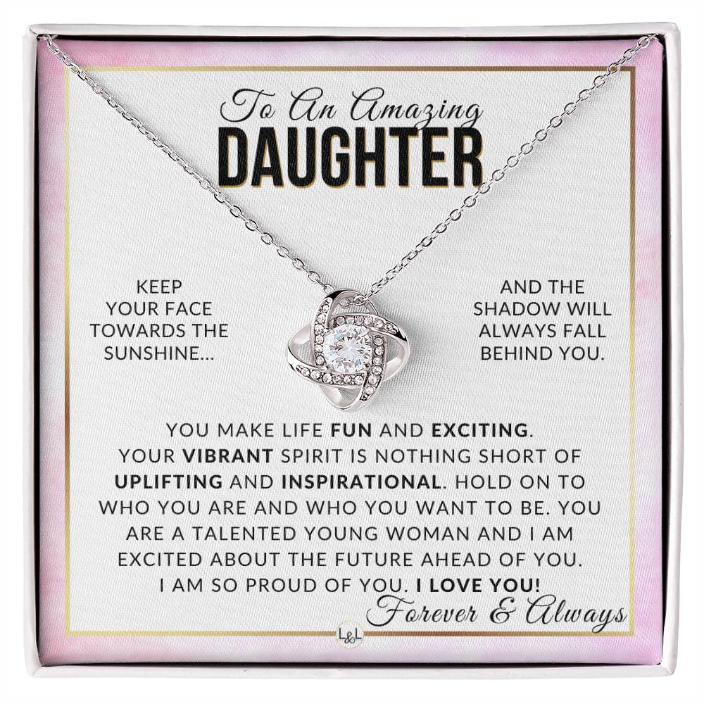 Daughter Gift - Stay True - Beautiful Women's Pendant + Sentimental Keepsake Message For Your Daughter - Perfect for Christmas, Graduation, or her Birthday - Liliana and Liam
