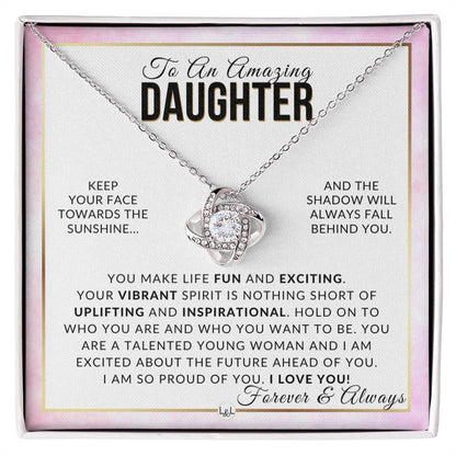 Daughter Gift - Stay True - Beautiful Women's Pendant + Sentimental Keepsake Message For Your Daughter - Perfect for Christmas, Graduation, or her Birthday - Liliana and Liam