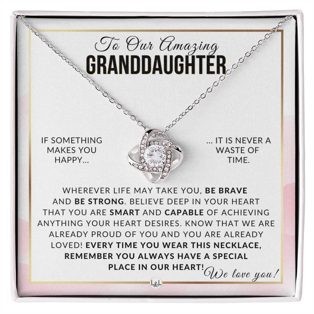 Gift For Our Granddaughter - Be Brave, Be Strong - Meaningful Granddaughter Gift For Her Birthday, Christmas or For Graduation - Liliana and Liam