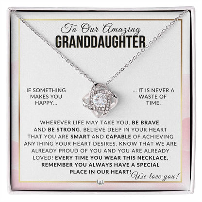 Gift For Our Granddaughter - Be Brave, Be Strong - Meaningful Granddaughter Gift For Her Birthday, Christmas or For Graduation - Liliana and Liam