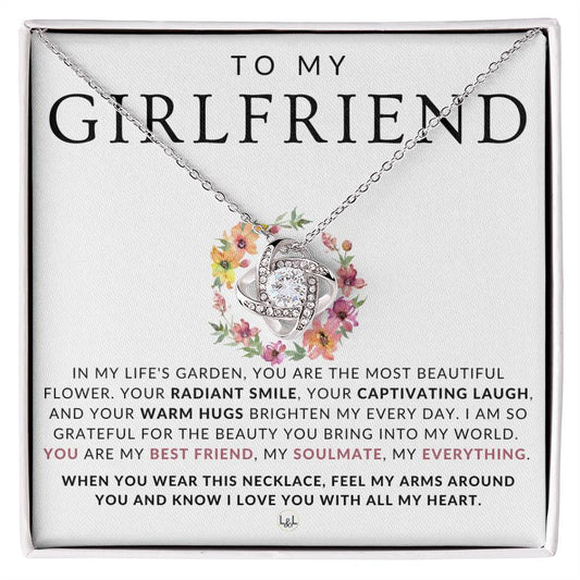 Romantic Gift For Her - To My Girlfriend - The Beauty You Bring - Beautiful Women's Pendant + Heartfelt Message - Perfect Christmas Gift, Valentine's Day, Birthday or Anniversary Present