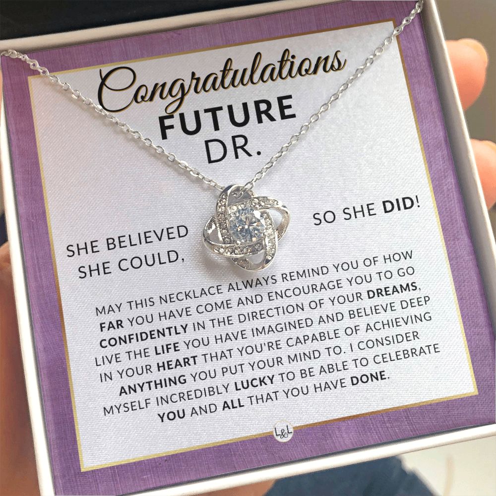Congratulations On Your Medical School Acceptance - Meaningful Milestone Necklace - Med School Acceptance Gift For A Future Doctor