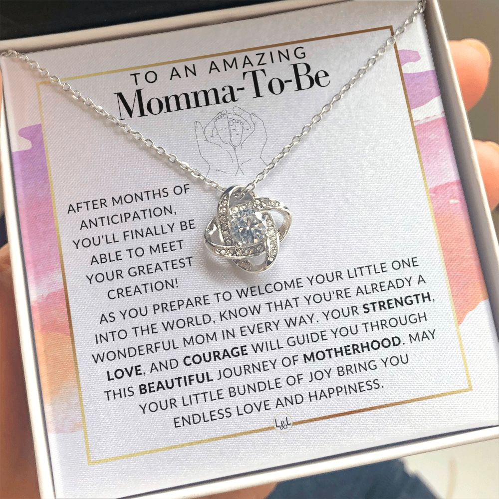 Momma To Be Necklace - Beautiful Pendant Necklace To Celebrate Mom - Great Birthday, Mother's Day or Christmas Gift Idea For Her