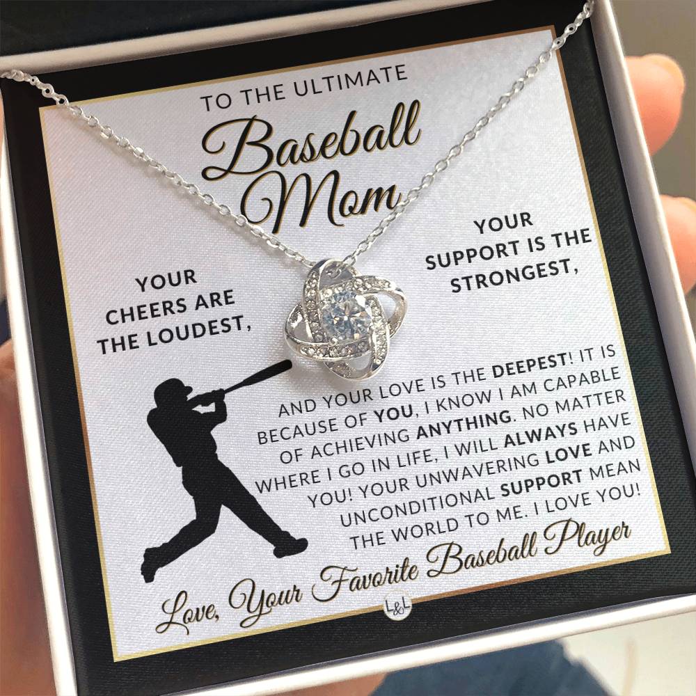 Baseball Mom Gift - Great For Mother's Day, Christmas, Her Birthday, Or As An End of Season Gift - Beautiful Women's Pendant Necklace + Heartfelt Message - Liliana and Liam