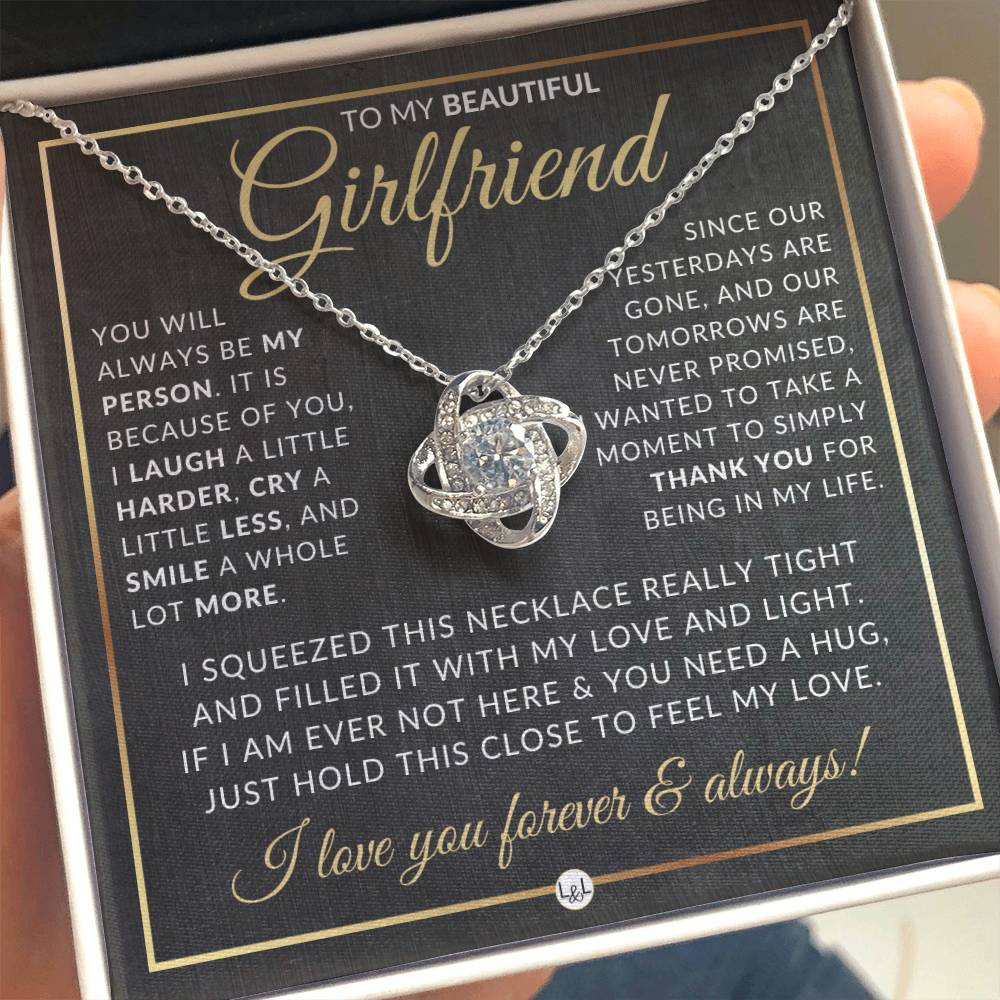 Gift For Girlfriend - Pendant Necklace - Sentimental and Romantic Christmas Gift, Valentine's Day, Birthday or Anniversary Present