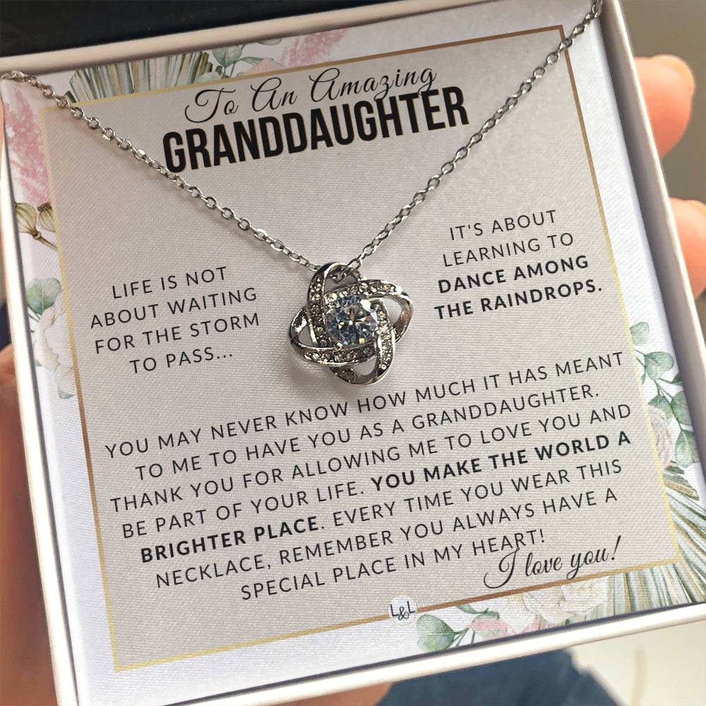 Granddaughter Gift - Dance In The Rain - Meaningful Granddaughter Gift For Her Birthday, Christmas or For Graduation