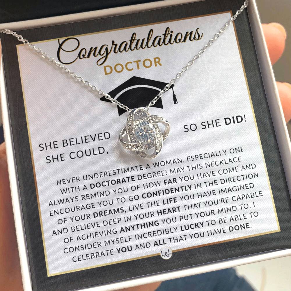 PHD Graduation Gift For Her - Pendant Necklace - Graduation Gift Idea For Her