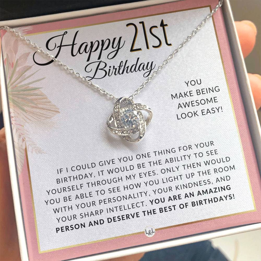 21st Birthday Gift For Her - Necklace For 21 Year Old Birthday - Beautiful Necklace + Heartfelt Birthday Message - Birthday Gift Idea For Her 21st - Liliana and Liam