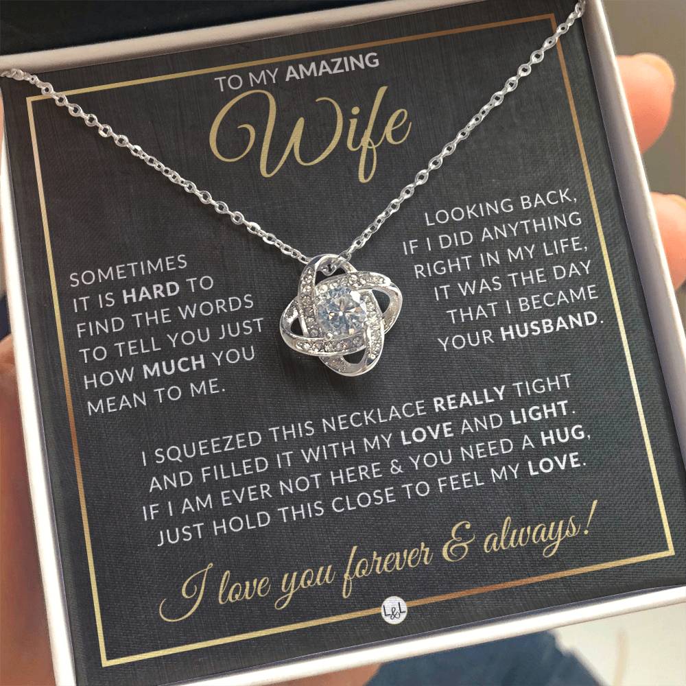 Surprise Gift For Wife - Pendant Necklace - Sentimental and Romantic Christmas Gift, Valentine's Day, Birthday or Anniversary Present