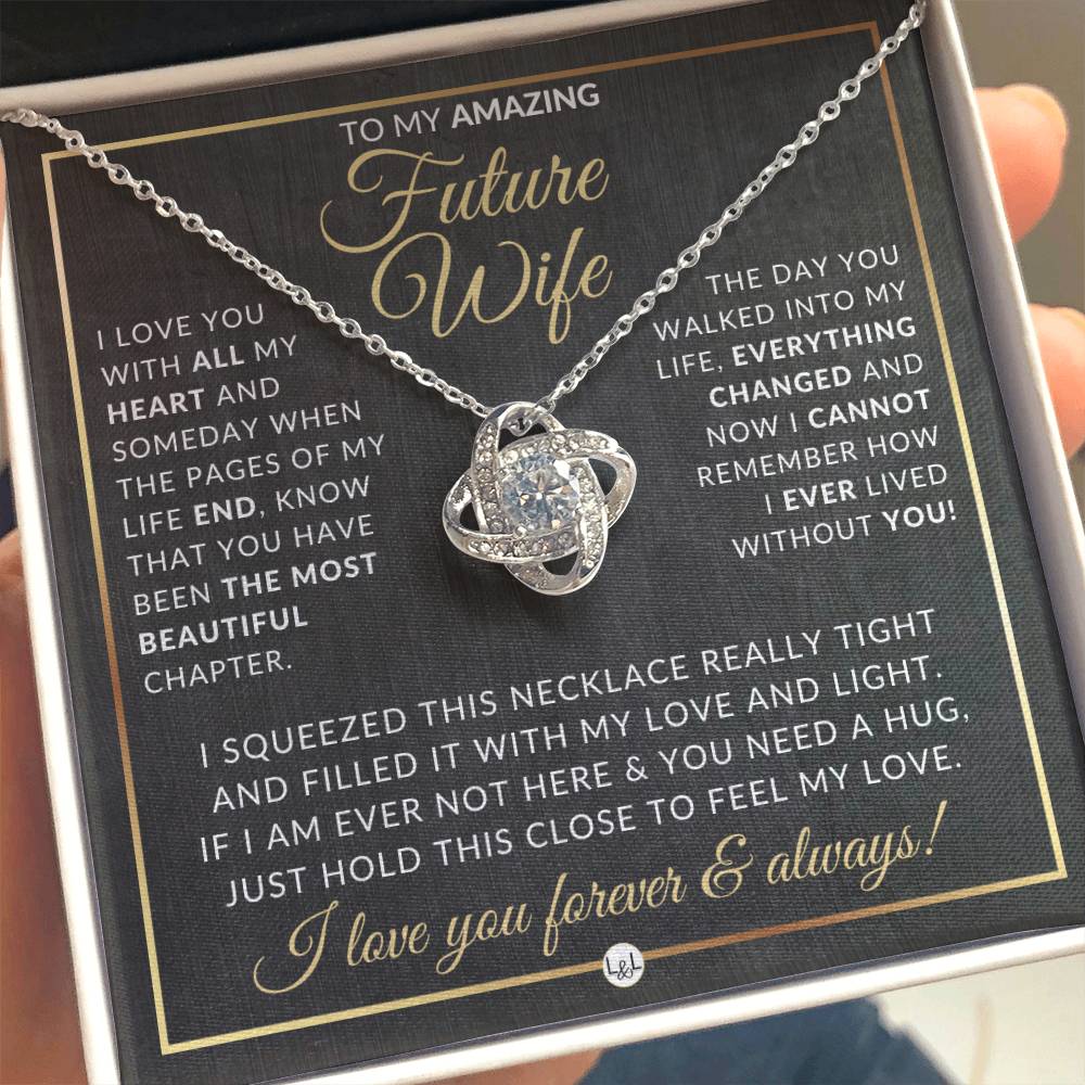 Best Gift For Future Wife - Pendant Necklace - Sentimental and Romantic Christmas Gift, Valentine's Day, Birthday or Anniversary Present