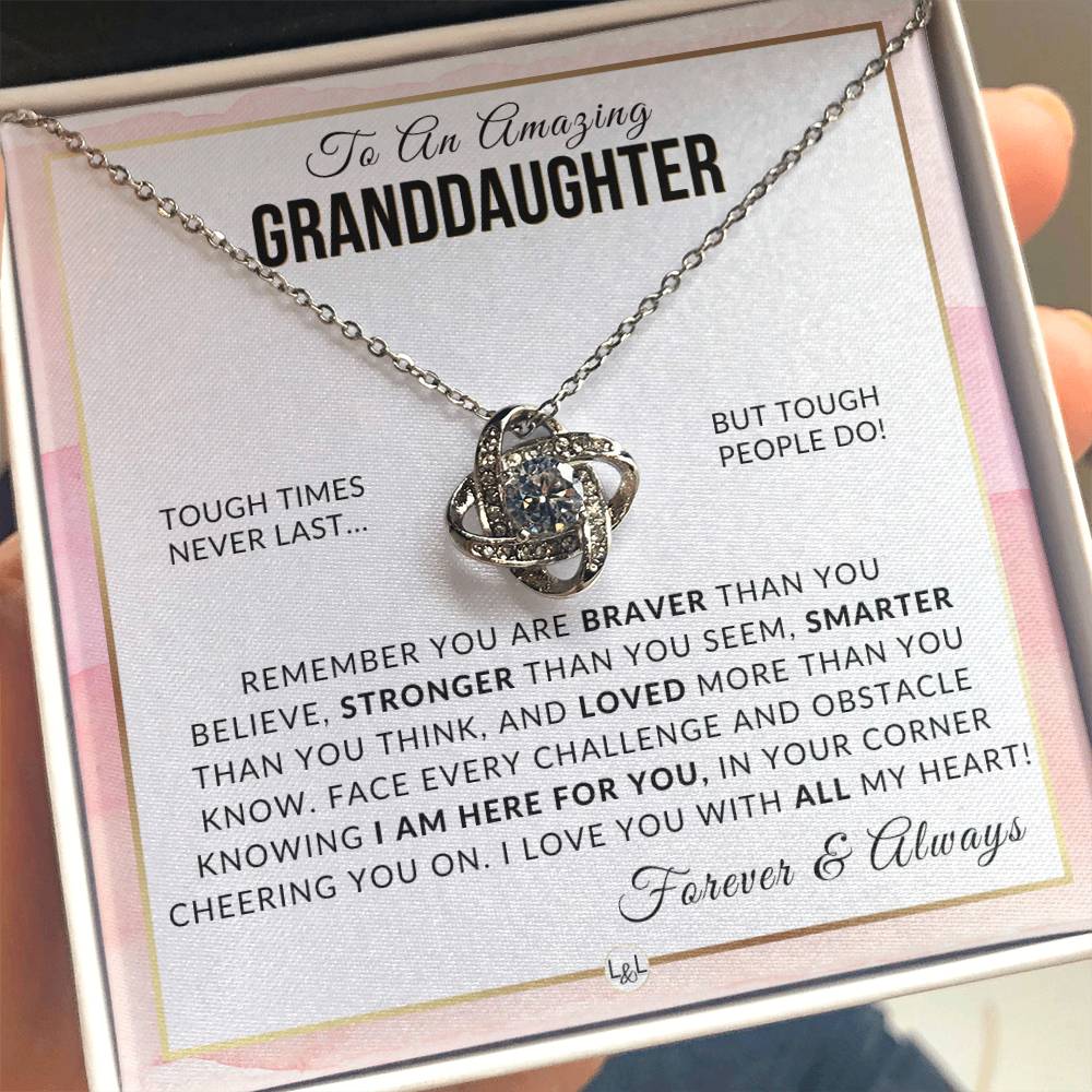 Granddaughter Gift - Braver, Stronger, Smarter - Meaningful Granddaughter Gift For Her Birthday, Christmas or For Graduation