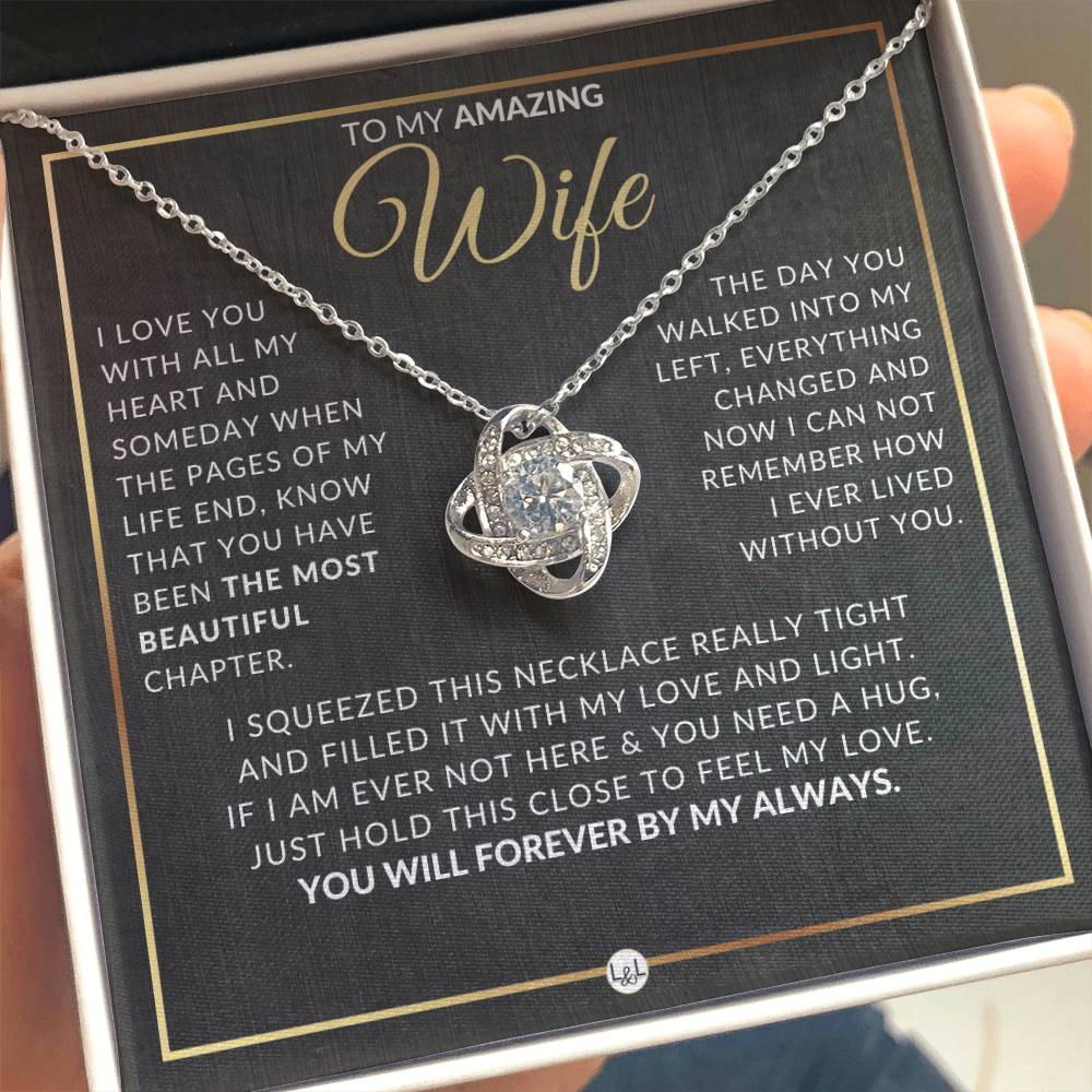 Best Gift For Wife - Beautiful Women's Pendant Necklace For Your Wife + Heartfelt Message For Her From Husband