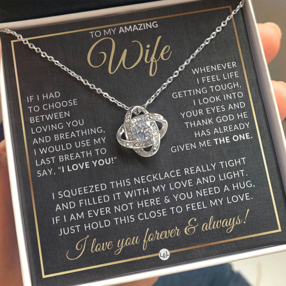 Romantic Gift For Wife - Pendant Necklace - Sentimental and Romantic Christmas Gift, Valentine's Day, Birthday or Anniversary Present