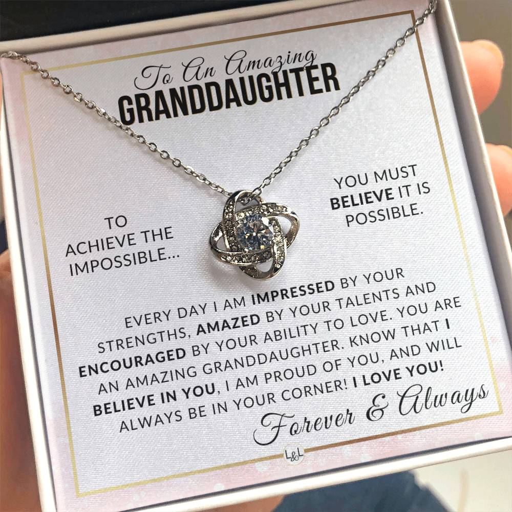 Granddaughter Gift - I Believe In You - Meaningful Granddaughter Gift For Her Birthday, Christmas or For Graduation