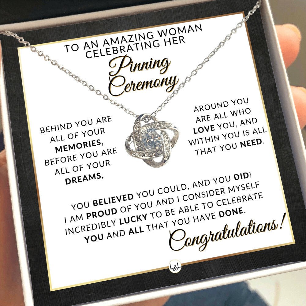 Pinning Ceremony Gift, Nurse Graduation Gift for Her, Nursing School Graduation Gift - 2024 Graduation Gift Idea For Her - Pendant Necklace + Graduation Message - Liliana and Liam