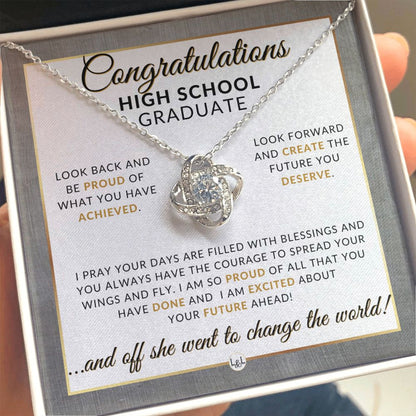 High School Graduation Gift Idea For Her - Marking Milestones: Graduation Necklace for High School Graduates - 2023 HS Graduation Gift Idea For Her