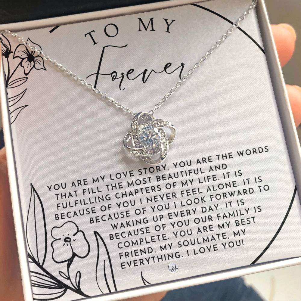 Romantic Gift For Her - My Forever - Beautiful Women's Pendant + Heartfelt Message - Perfect Christmas Gift, Valentine's Day, Birthday or Anniversary Present