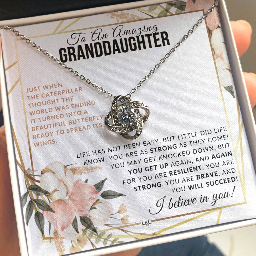 Granddaughter Gift - Spread Your Wings - Meaningful Granddaughter Gift For Her Birthday, Christmas or For Graduation