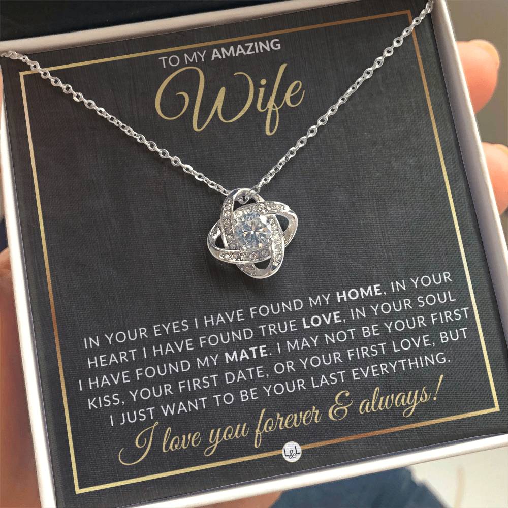 Unique Gift For Wife - Pendant Necklace - Sentimental and Romantic Christmas Gift, Valentine's Day, Birthday or Anniversary Present