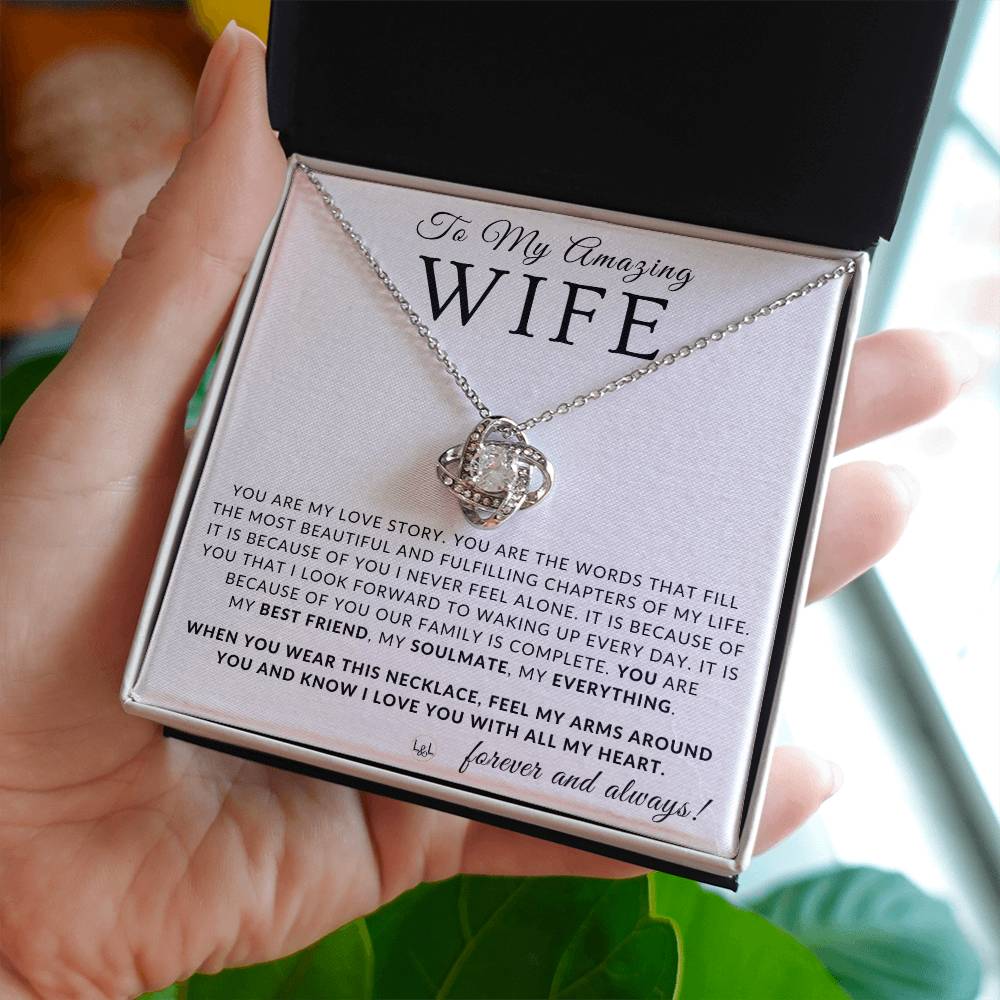 Thoughtful Gift For My Wife - Beautiful Women's Pendant + Heartfelt Message - Perfect Christmas Gift, Valentine's Day, Birthday or Anniversary Present