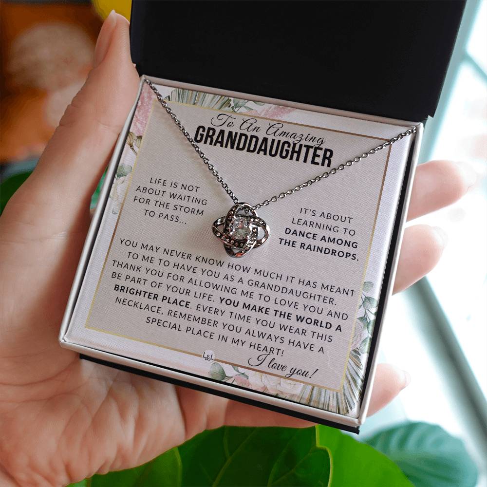 Granddaughter Gift - Dance In The Rain - Meaningful Granddaughter Gift For Her Birthday, Christmas or For Graduation