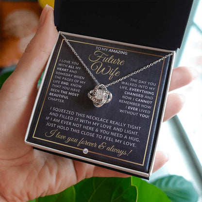 Best Gift For Future Wife - Pendant Necklace - Sentimental and Romantic Christmas Gift, Valentine's Day, Birthday or Anniversary Present - Liliana and Liam